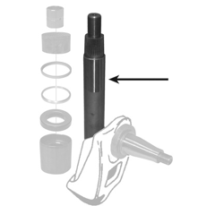 Axe de fusée 343 mm pour machine agricole FENDT adaptable