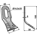 Couteau-Y pour broyeur 100x42mm adaptable - Blacksteel©
