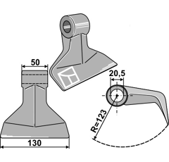 Hammerschlegel für Mulcher FEHRENBACH EM63 – Nachbau  