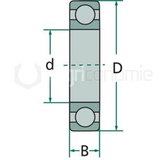 Roulement à billes pour semoir KVERNELAND AC671105 adaptable