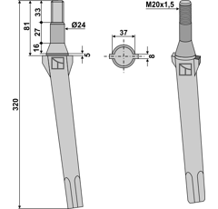 Kreiseleggenzinken Celli 320mm Nachbau