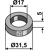 Scheibe 31,5x5x17 für Häcksler NOREMAT – Nachbau  