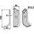 Lame gauche pour Fraise/Rotavator MASCHIO/GASPARDO 00566153 adaptable - 