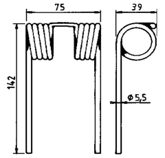 Schwaderzinken für Heuwender KRONE 937920 GW30 - Nachbau