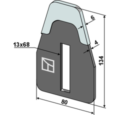 Abstreifer für Packerwalze 51K305B Kverneland, Maletti Nachbau