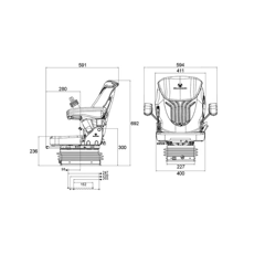 Siège pneumatique - Compacto S MSG93/511 | GRAMMER