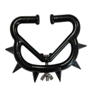 Lot de 2 antitêteurs noirs plastique grand modèle - KAMER