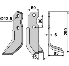 Fräsmesser - links PEG07R Pegoraro by Muzzi