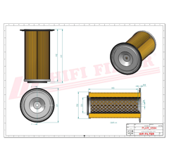 Filtre à air adaptable HIFI FILTER SA10025
