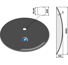 Disque lisse ∅660x6 pour cover crop SIMBA P00278 adaptable - Blacksteel©