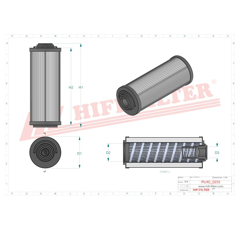 Filtre hydraulique adaptable HIFI FILTER SH93313