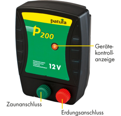 Electrificateur P200 sur batterie 12 V - PATURA