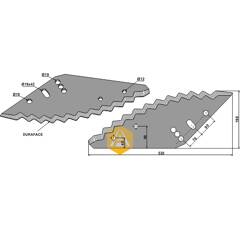 Couteau pour autochargeuse MAYER|SILOKING 1050266 adaptable - BlackSteel©