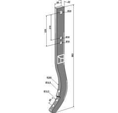 Dent pour cultivateur DAL-BO 76250 adaptable - Blacksteel©