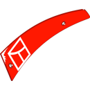 Lame claire-voie gauche pour charrue KUHN H0403190 adaptable - Blacksteel©