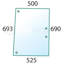 Seitenscheibe für Landmaschine LANDINI 3302705M5 Nachbau