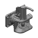 Flanschzugmaul autom, 160x100 mm, Ø 38 mm Schwarz      