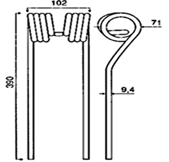 Dents pour faneuse AGRAM 821039 origine