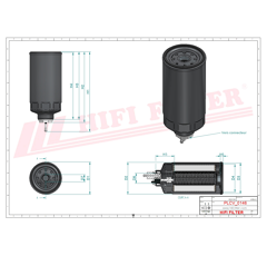 Filtre à gasoil adaptable HIFI FILTER SN146