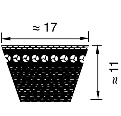 Courroie de ventilateur pour tracteur JOHN DEERE 26/144-3070 - VPE6026 - T20334 adaptable