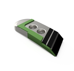 Pointe Gauche avec plaquettes carbure, rechargement et plaquettes arrière KVERNELAND 63090 adaptable