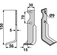 Fräsmesser Links 150 x 30 Fort Nachbau