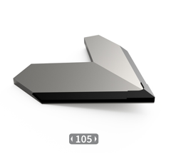 Mise à souder triangulaire avec plaquettes carbure pour aileron de bineuse HORSCH adaptable