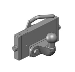 Kugeleinsatz Kugel 50,W= 225 S32, Schwarz, Scharmüller