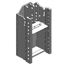 Lagerbock HVLB,W= 330 S32,Fendt Favorit 600 LS, LSA, S, SL, AGCO-Grau, Scharmüller