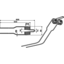 Dent de fenaison pour andaineur DEUTZ-FAHR VF16502735 adaptable - BlackSteel©