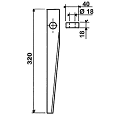 Eggenzinke 300 lang RH42 KUHN - Nachbau