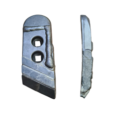 Pointe Gauche avec plaquettes carbure, rechargement et plaquettes arrière KVERNELAND 63090 adaptable