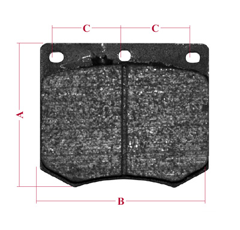 Jeu de plaquettes de frein pour tracteur CASE IH 3401146R1 adaptable