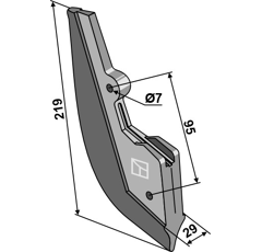 Soc pour semoir KUHN BNB0023 adaptable - BlackSteel©