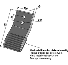 Pointe de soc pour cultivateur FROST 51837 adaptable