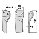 Rotorzinken - rechts MAS32R Maschio Nachbau