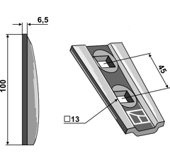 Fixation rapide 100 mm adaptable