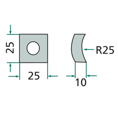 Ecrou concave pour dent d'andaineur STOLL 0673360 adaptable
