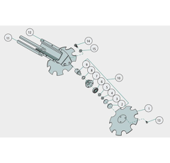 Rondelle de blocage pour déchaumeur à disque HORSCH 00370472 adaptable