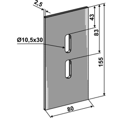 Abstreifer für Packerwalze 51P100 Pegeraro Nachbau