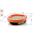 MANN  Luftfilter-Sicherheitseinsatz CF2530