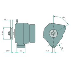 Alternateur MAHLE LETRIKA 14 V - 95 A / MG 234