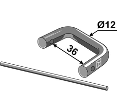 Conector Ø 12 mm para cadena a esparcidor adaptable