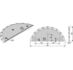 Couteau pour mélangeuse SGARIBOLDI CL 04.016 adaptable - Blacksteel©