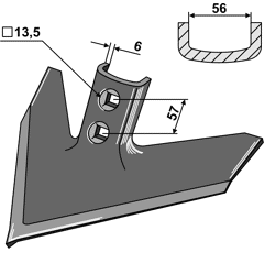 Gänsefussschar,250x6 mm John Deere Nachbau 050PWV1000