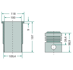 Kit chemise piston complet pour tracteur STEYR 141185030707 adaptable