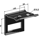 Bride de fixation 60 x 60 mm pour dent adaptable