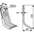 Fléau 210 mm pour broyeur BREVIGLIERI 0055202 adaptable