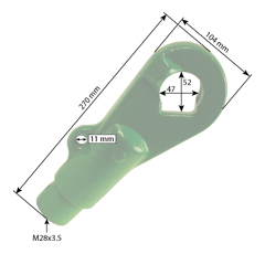 Hebegliedkopf rechts für Traktor JOHN DEERE L156832 - L78574 - Nachbau
