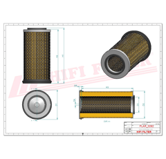 Filtre à air primaire adaptable HIFI FILTER SA17134